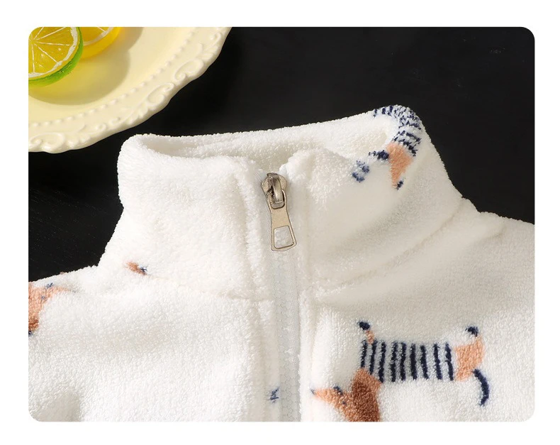 Ircomll Kinder-Set aus Flanell-Mantel und -Hose – Herbst-Frühling-Kleinkind-Oberbekleidung, Unisex-Homewear, 1–10 Jahre, Jungen- und Mädchen-Kleidungsanzug – Detail 10