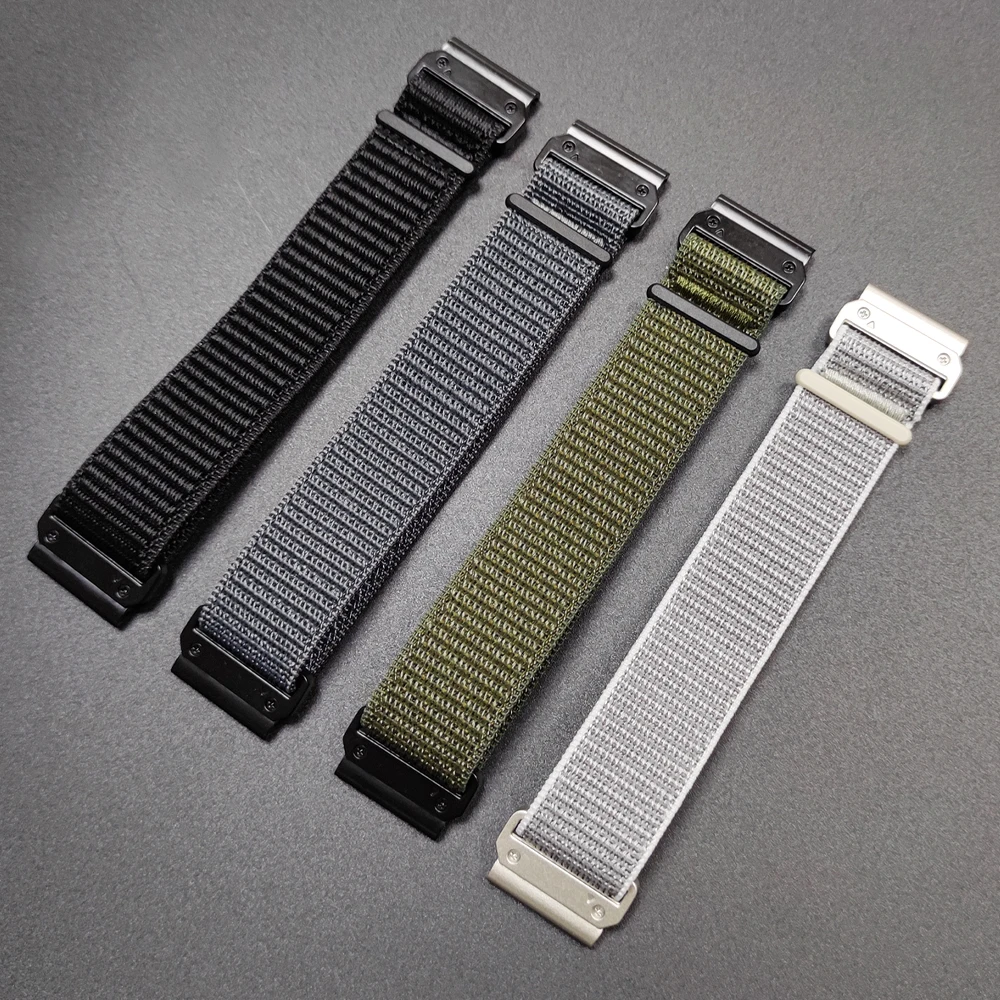 For Garmin 22 26mm Nylon Easy Fit Strap For Fenix5 5XPlus 6X 6XPro 7 7X 8 8Pro 3HR Watch Band Tactix7 Pro Quick Release Bracelet