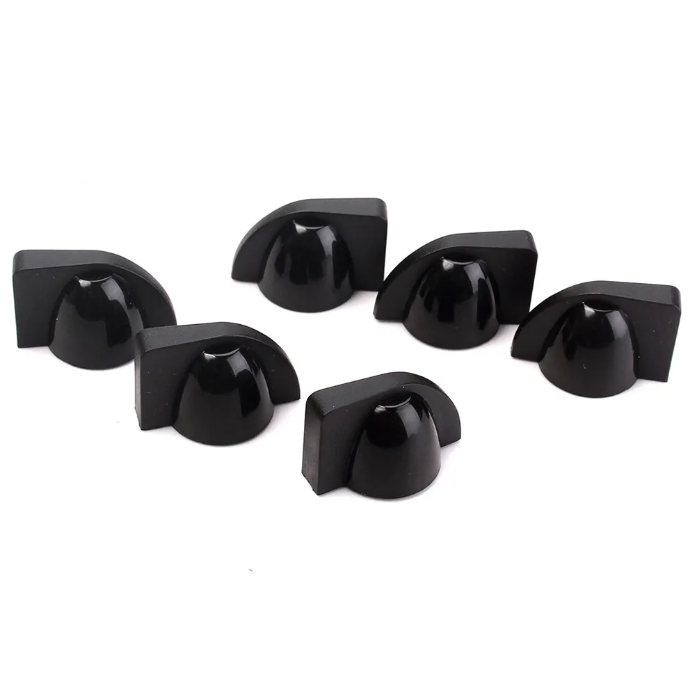 6Pcs Black Chicken Head Control Knob for Guitar Amplifier Pedal Parts Replacement Custom Projects Heavy Duty Material Smooth