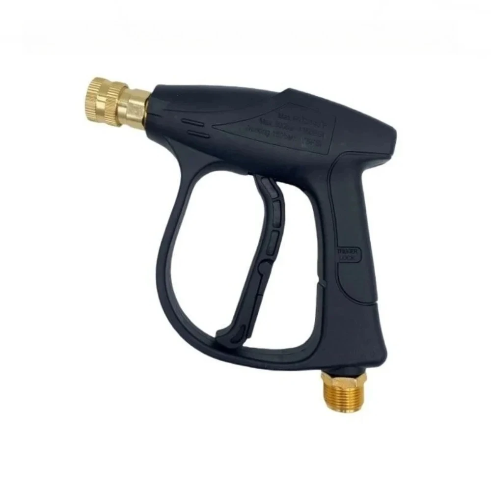Short Handle High Pressure Washer Gun Single Water Gun Aluminum Alloy 14mm M22 Socket 1/4