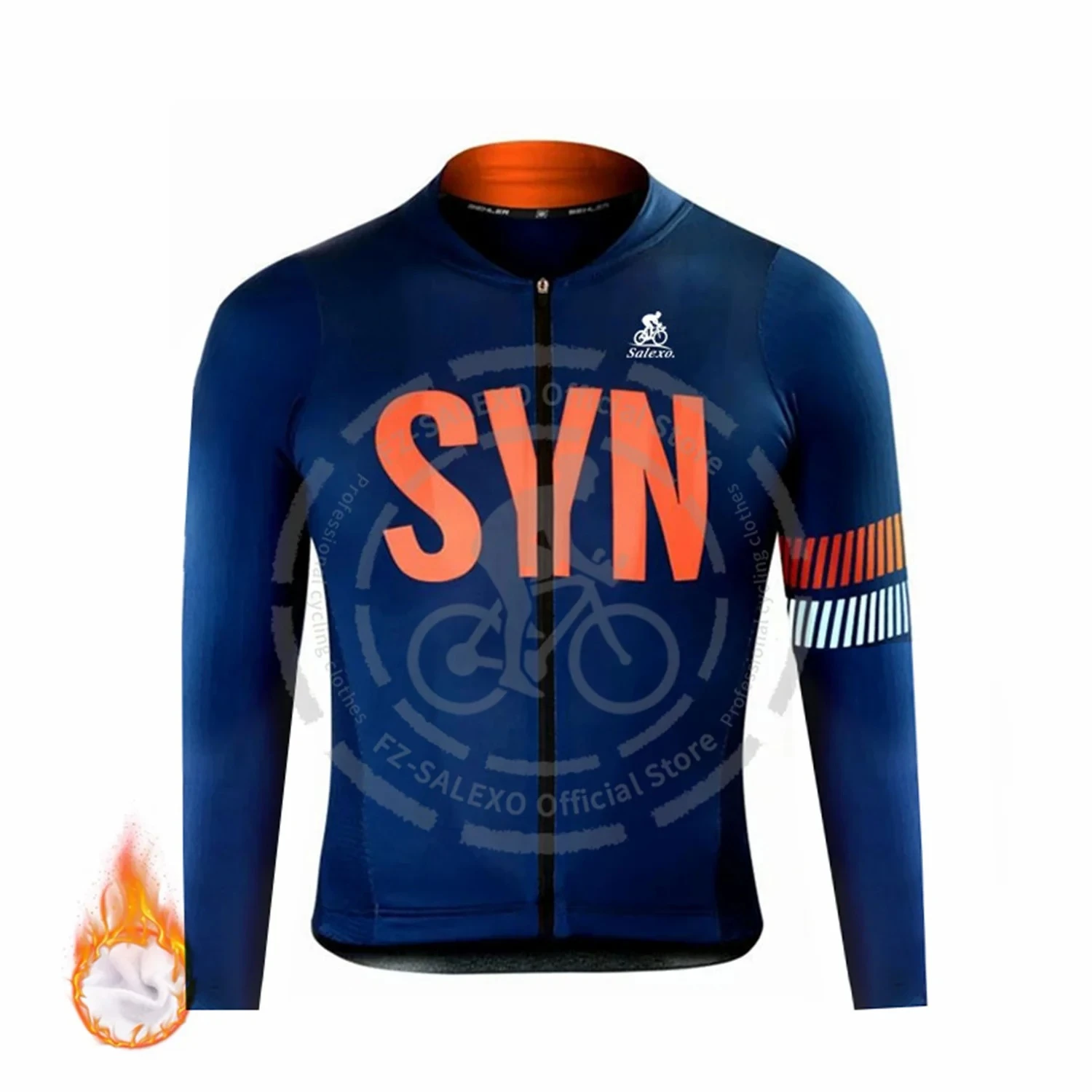 

SYN Winter Cycling Jacket Men Mountain Bike Wear Thermal Fleece Cycling Clothing Long Bicycle Cycling Jersey Maillot Ciclismo