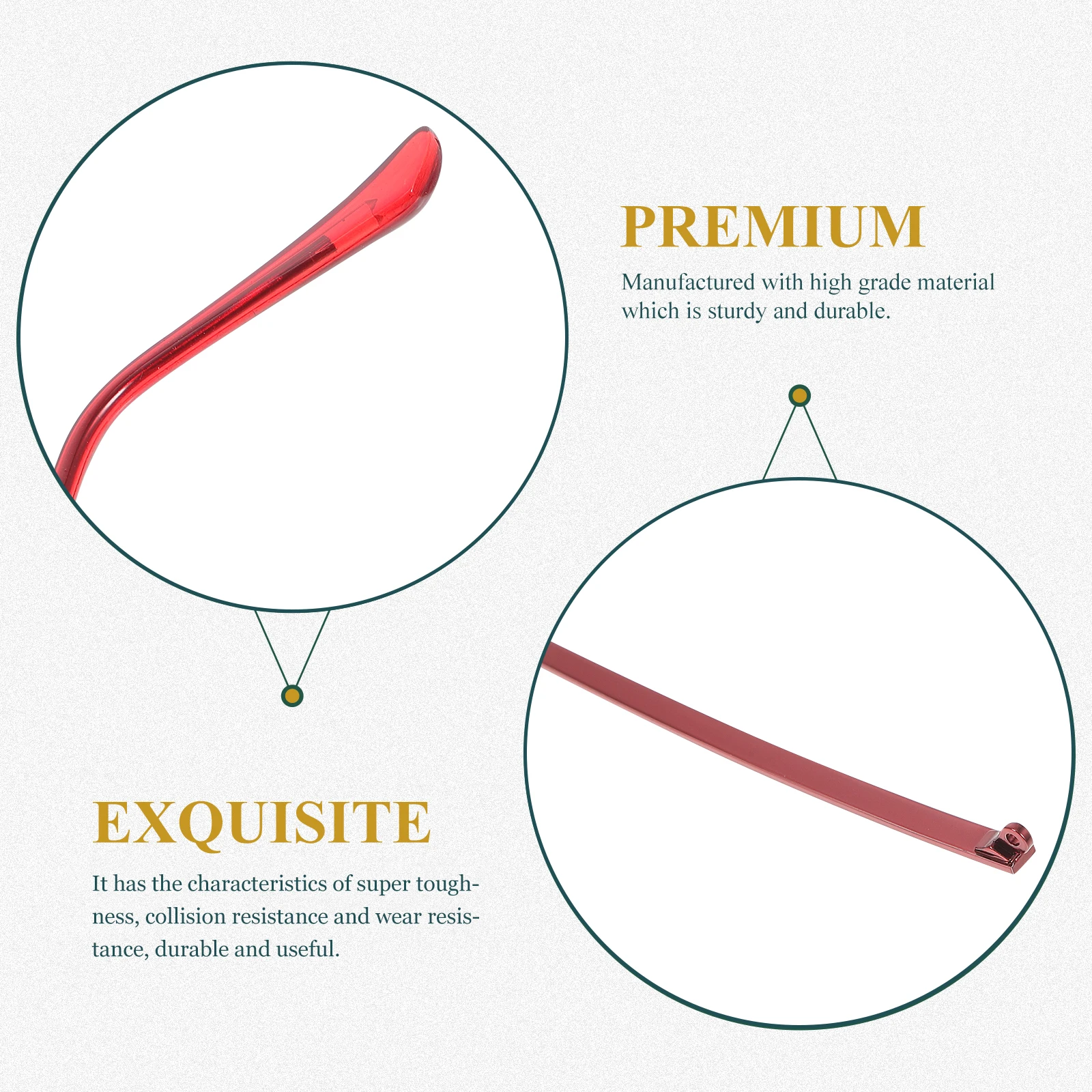 

Eyeglasses Arm Replacement Metal Universal Temple Glasses Accessories Comfortable Wear Easy Install Fashion Decorate