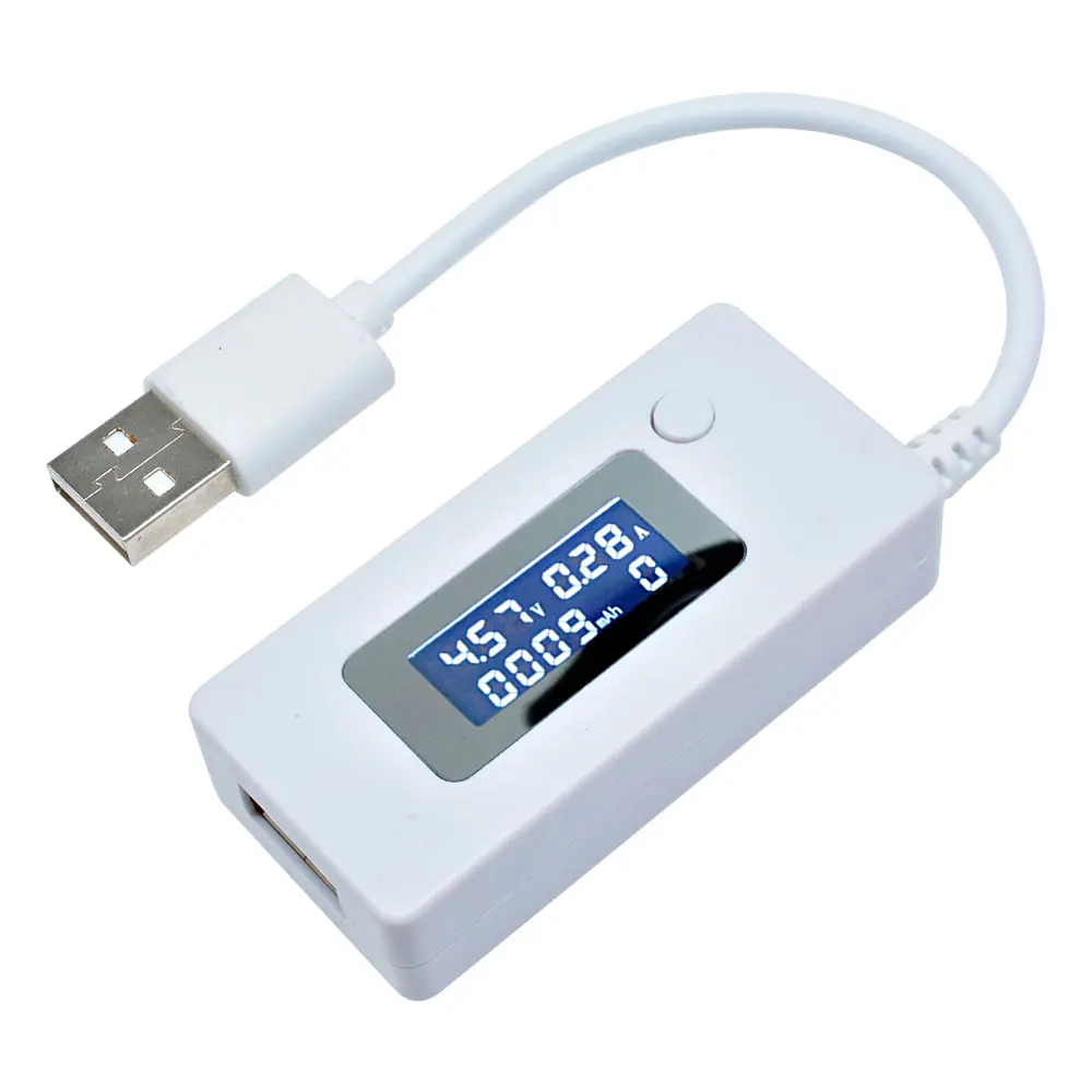 Ładowarka LCD Micro USB Pojemność akumulatora Tester napięcia i prądu Miernik Detektor + Rezystor obciążenia 2A/1A z przełącznikiem Woltomierz Amperomierz
