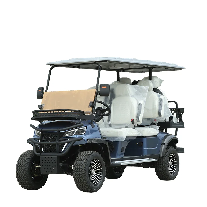 Four-wheel Drive Electric Car Golf Cart Lithium Batteries Off-Road Golf Cart Electric Mini Golf Cart With Folding Seats