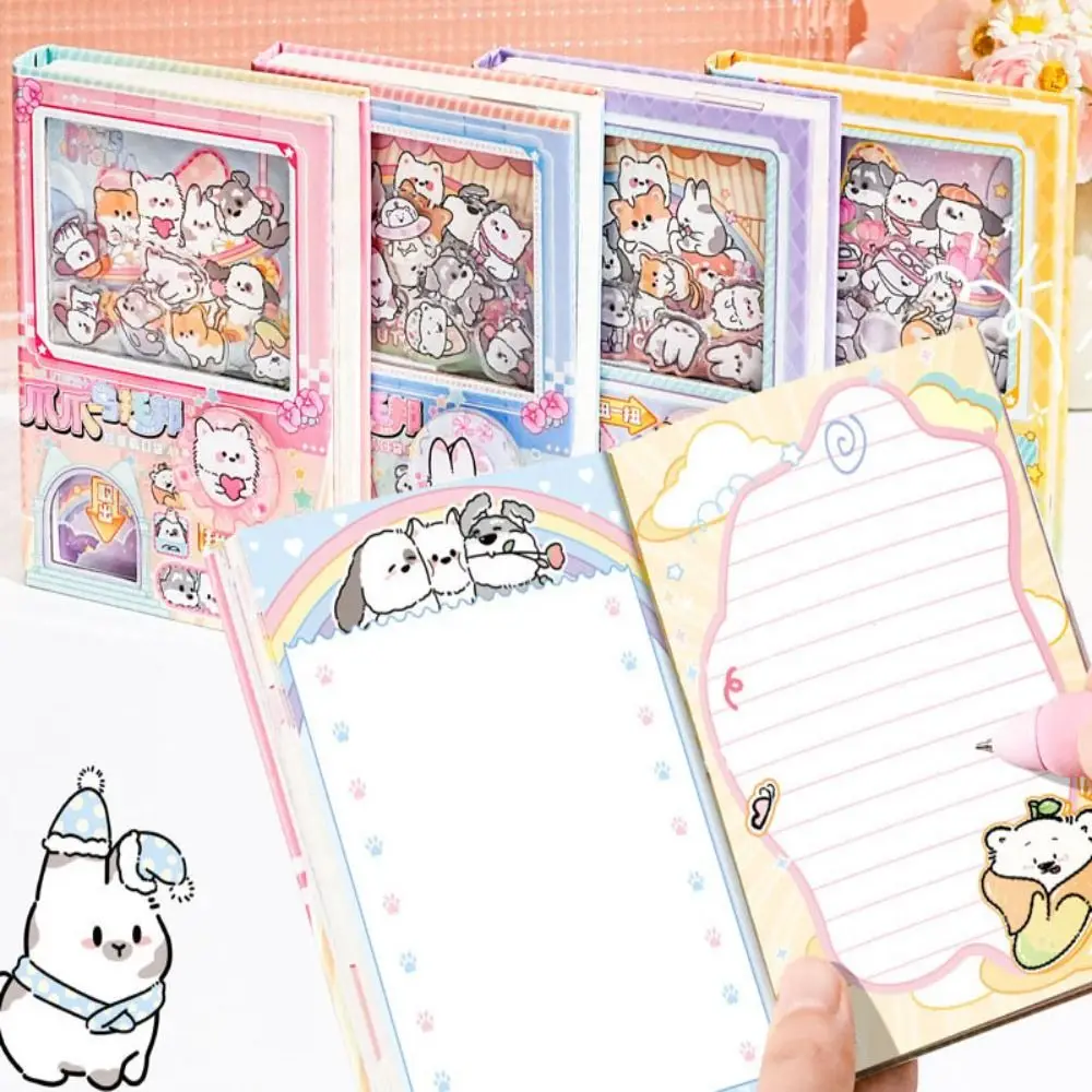 

Decompression Color Inner Page Cartoon Notebook Gashapon Mahines Cute Small Notepad Diary Shaking Square Writing Pad Student