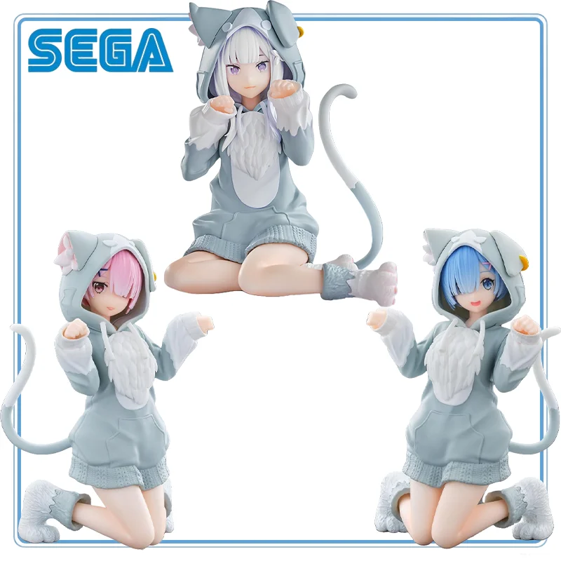 

【100% подлинный】SEGA Original Re: Zero Starting Life in Another World Yumemirize Emilia Remu Ramu Fluffy Pack Model Decoration