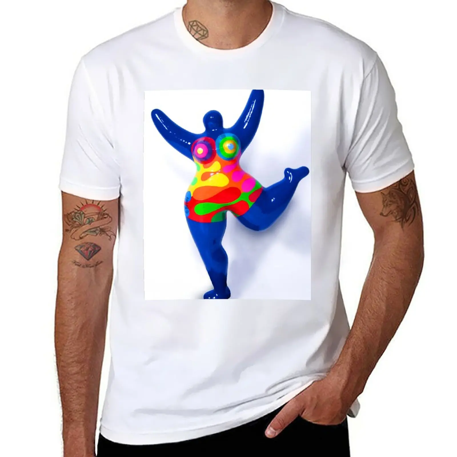 

New Blue Nana Biriney - tribute to Niki de Saint Phalle T-Shirt summer clothes graphic t shirts designer t shirt men