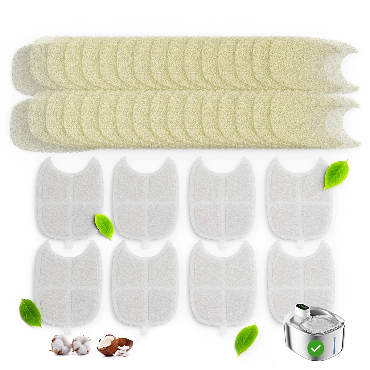 Replacement Filters For APETDOLA Stainless Steel Water Fountain Drinking Dispenser with 6-layer Filtration System 8-pack fs10pro