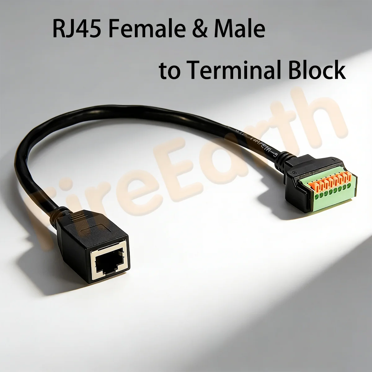 Solderless RJ45 to Screw Terminal Block 8p Connector Ethernet RJ45 Female to 8pin Screw Terminal Network Adapter for CCTV 0.2m