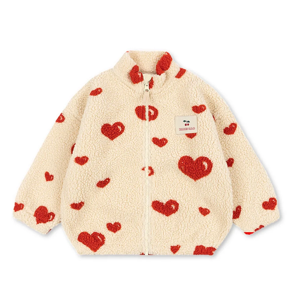 2026 new winter KS kids coat for boys girls cute print lamb's wool wam jacket outwear tops clothing view 4