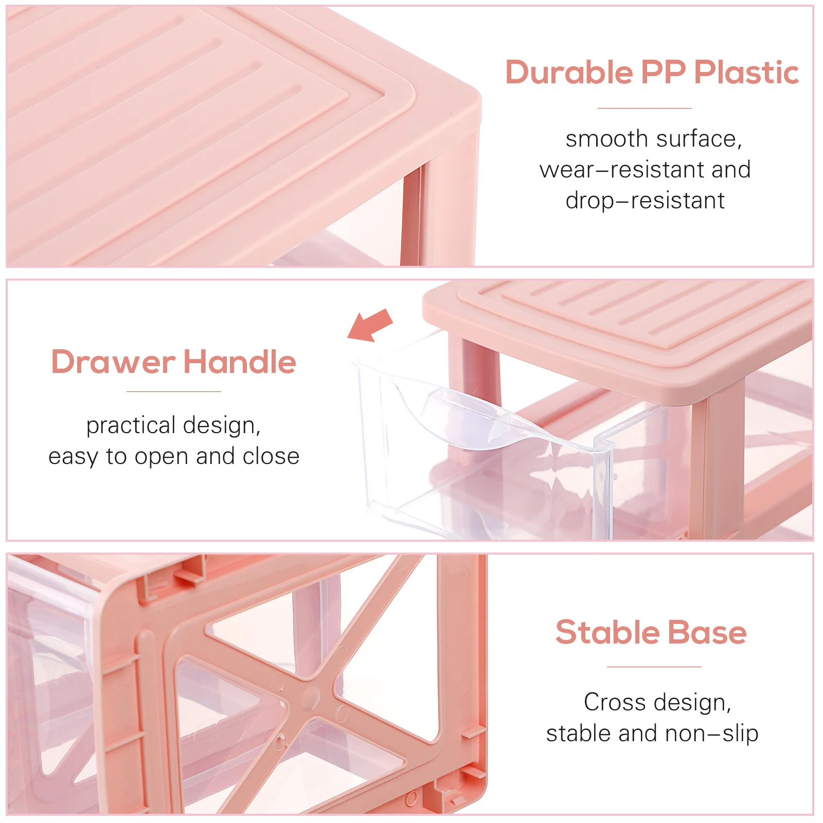 1pc 引き出しスタイル収納ボックス多機能透明オーガナイザーデスクトップコンテナオフィスホームメイクアップ文具