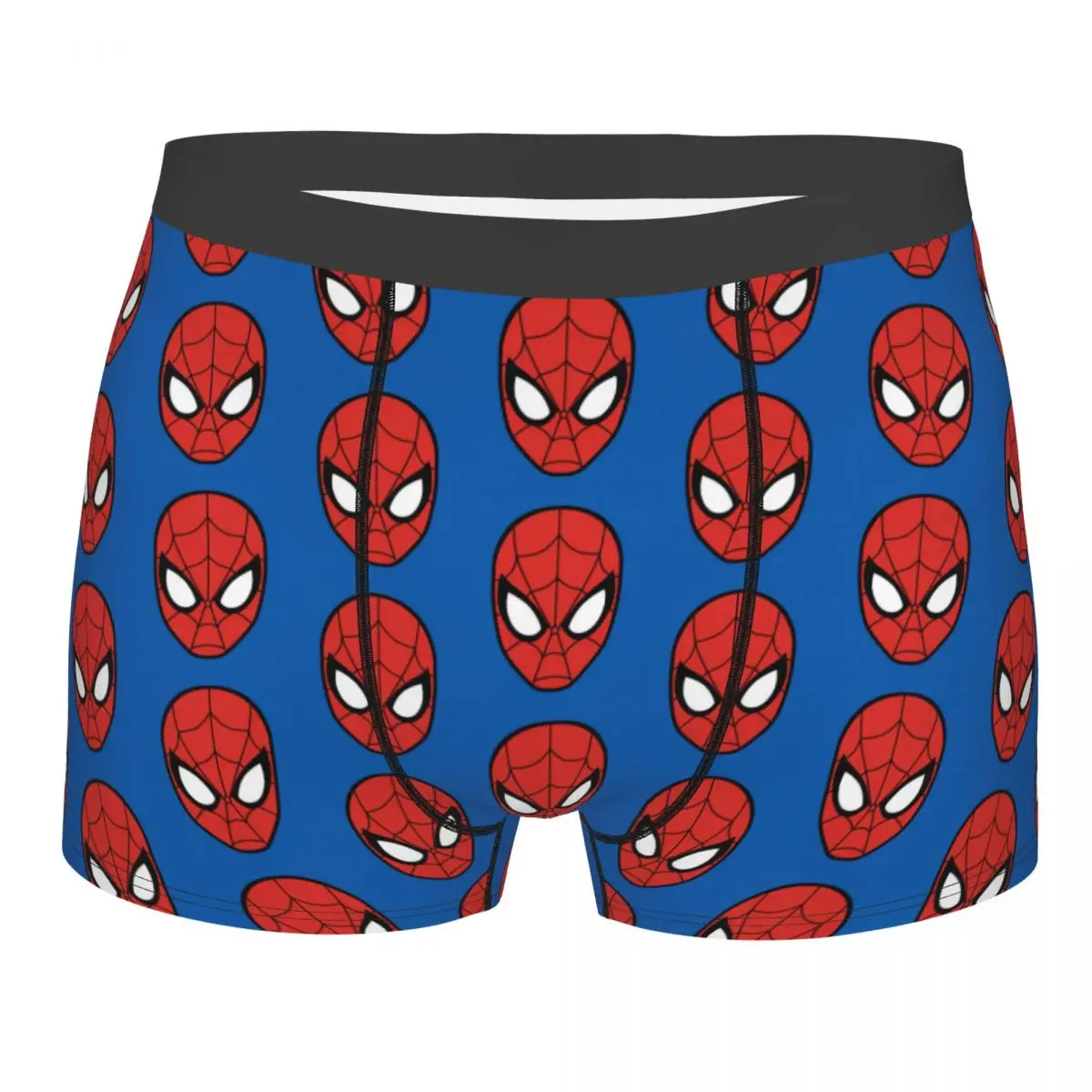 Custom Funny Spider Man Head Boxers Shorts Panties Male Underpants Comfortable Briefs Underwear