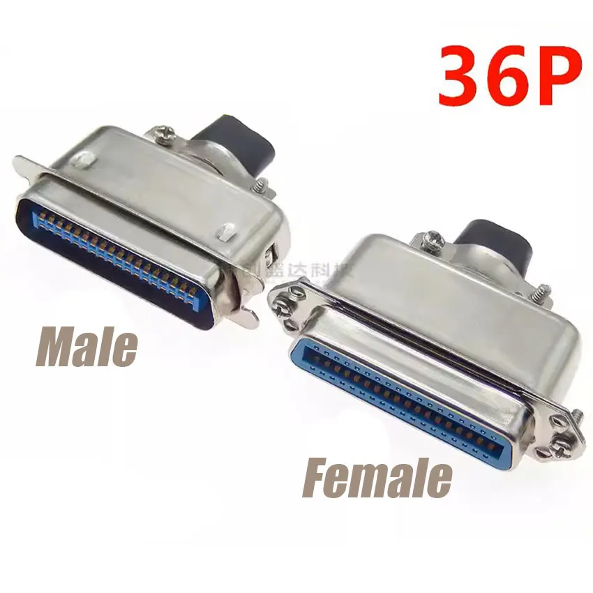 57 Series Centronics Connector Male Female CN36P Ribbon Computer Printer Cable Mount Adapters with Mental Cover