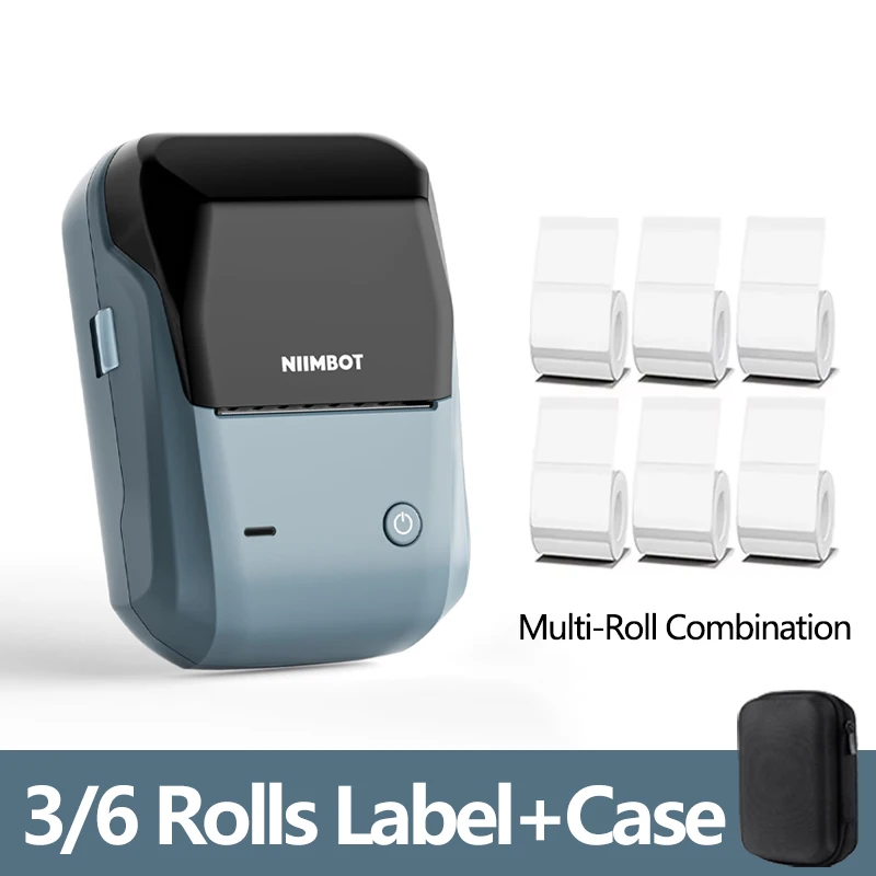 Niimbot B1 Portable Mini Thermal Labels Printer Adhesive Label Printer Waterproof Stickers Barcode QR Tag Maker Desk Labeller