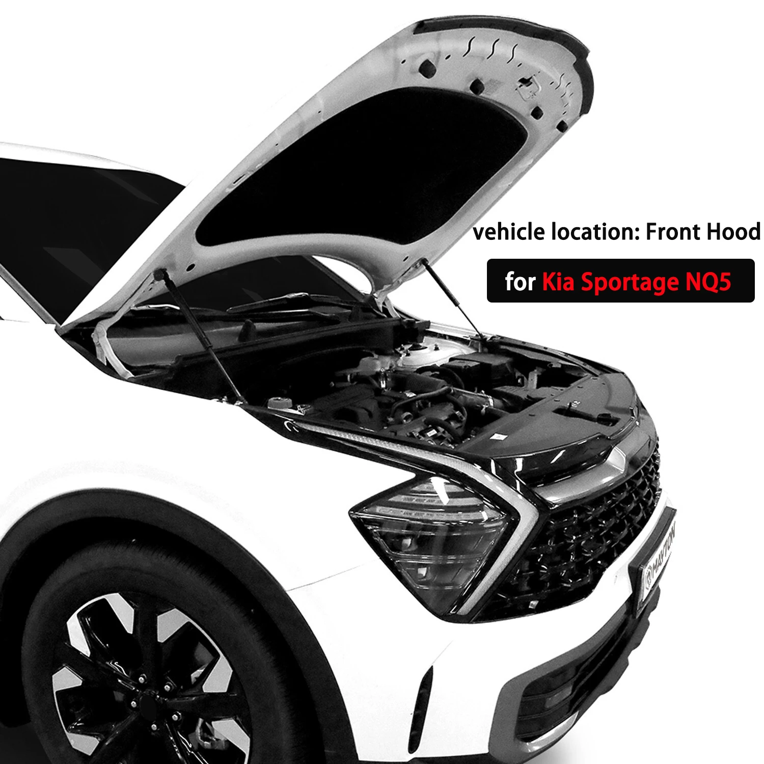 

For Kia Sportage NQ5 2022 2023 Steel Front Hood Bonnet Modify Gas Struts Lift Support Rod Spring Shock Absorber Piston Damper