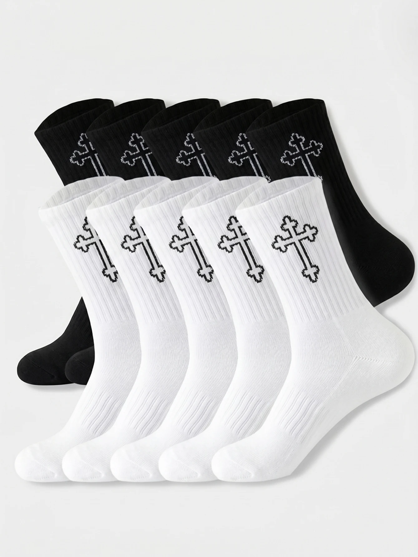 5 Pairs Men's Male Accsesories Socks Stack Socks Boot Cheap Sales Clothes Y2K Cute Sports Funny Shoes Gift