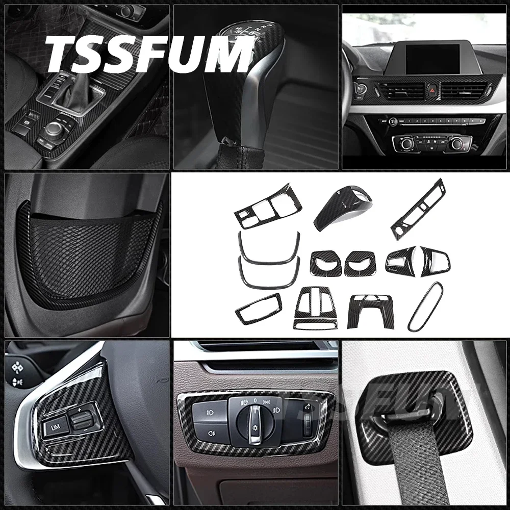 Car Interior ABS Carbon Fiber Sticker Gear Shift Panel Cover Trim For BMW F40 M135i 118i 2017 2018 2019 2020 2021 Accessories