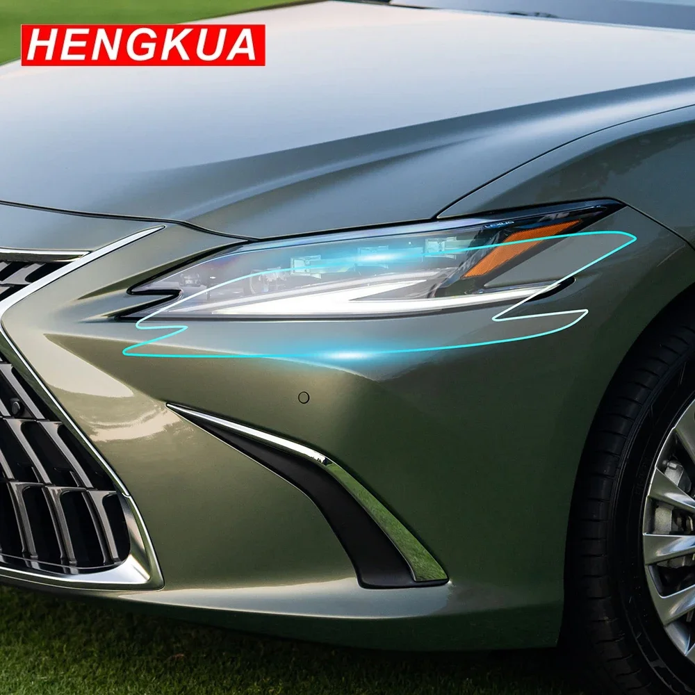 KUNGKIC-Película de TPU para faros de coche, Kit de sujetador transparente para Lexus ES 250 300H 350 2019-2023, pegatina precortada, película protectora de pintura contra arañazos PPF