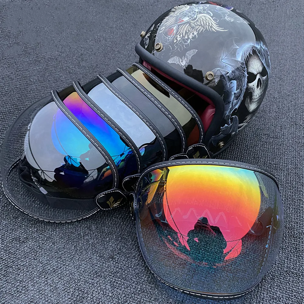 

Fit Retro Helmet Visor Bubble Shield Lens Motorcycle Helmet Bubble Visor Lens Bubble Shield Motorcycle Helmets Accessories Moto