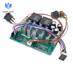 DC10-55V 60A Motor Speed Controller Bidirectional Forward and Reverse Digital Display Motor Speed Control Module with Switch