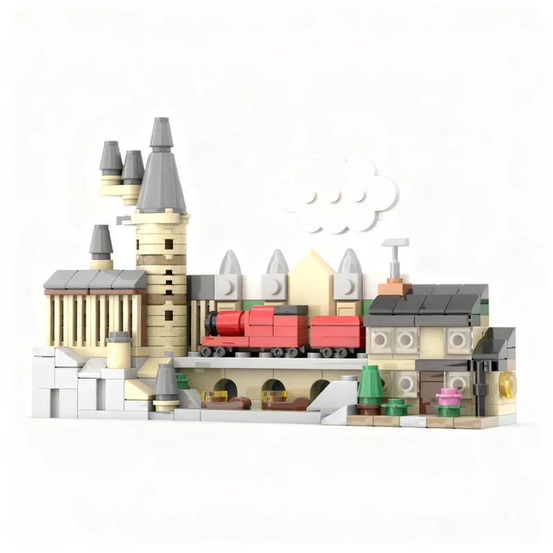 

450PCS MOC Magic Movie Hero Poter Postcard Model Building Blocks Display DIY Creative Building Blocks Gift Decoration Home Set