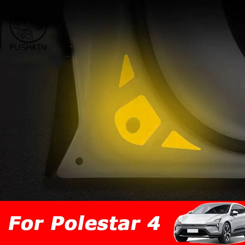 

For POLESTAR 4 2024 2025 2026 car interior parts Anti rear collision warning sticker for front bumper of door accessories