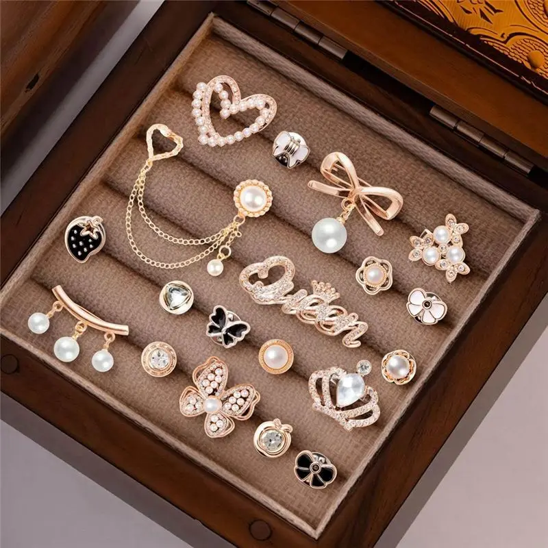 TEXU 80Pcs Socks Charms Kit For Socks Safety Pin,Brooches For Women Brooches And Pins For Women
