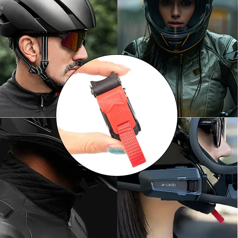 Picture 7: 6Pcs Motorcycle Helmet  Buckle Speed Clip Chin Strap Quick Release Pull Buckle Red Motorcycle Helmet Lock Socket Buckle