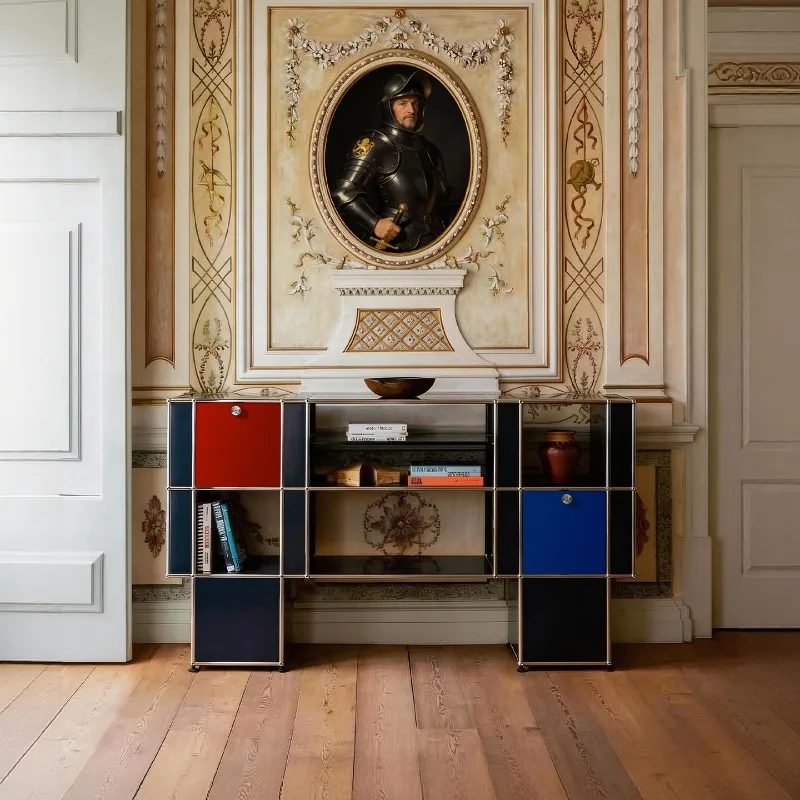 Entrance cabinet Private house villa Superior living room Color module Integrated foyer cabinet