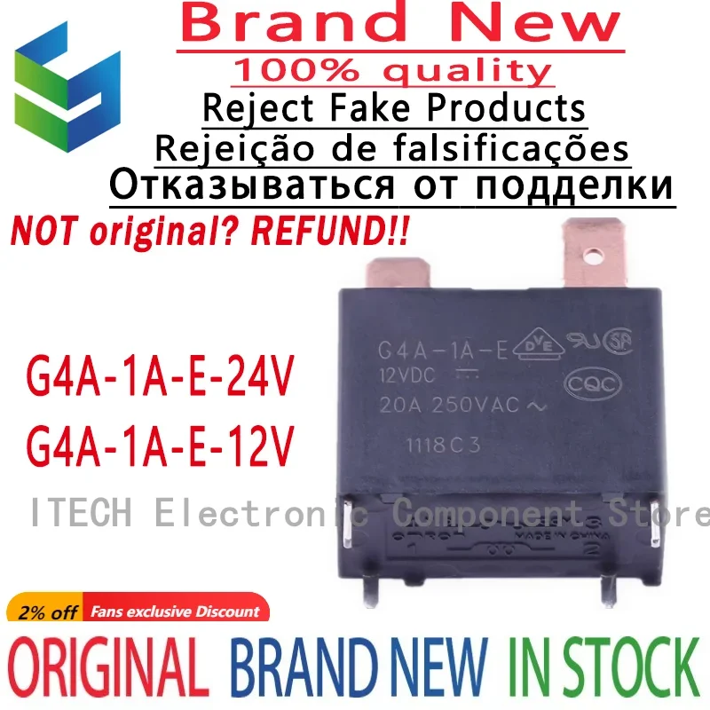 

5-10PCS/Lot G4A-1A-E-12VDC 、G4A-1A-E-24VDC DIP-4 New Original Air Conditioning Repair G4A-1A-E-DC12V DC24V