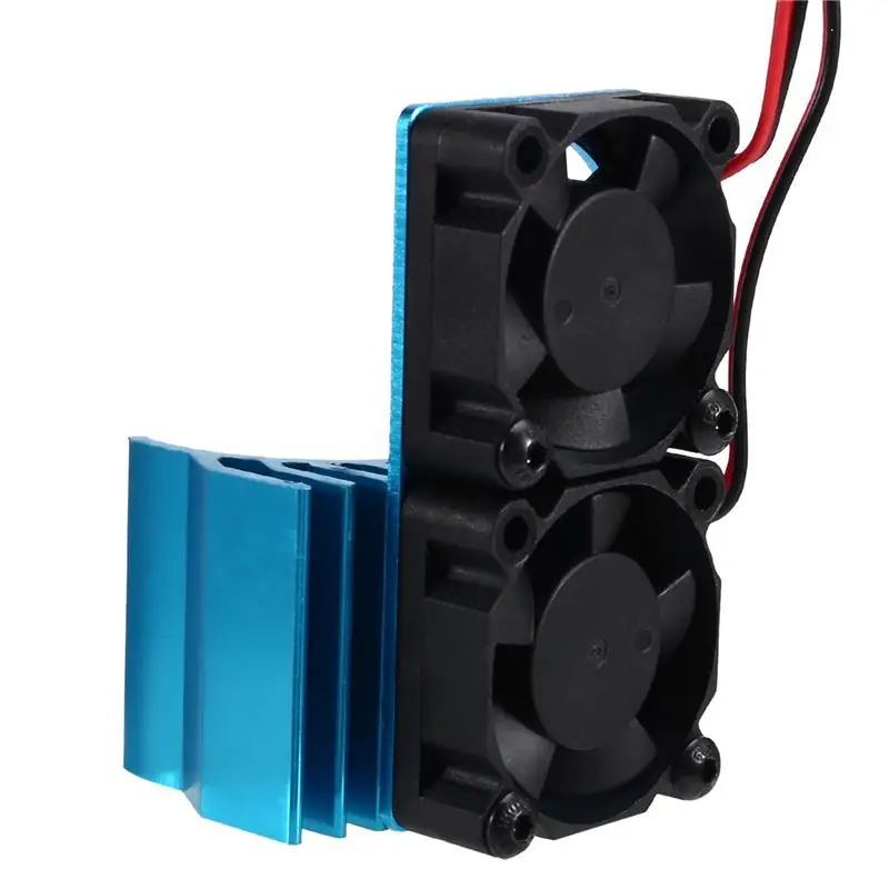 B29C-2X VXL-3S ESC Cooling Fan And Motor Dual Fan Set Compatible With For Traxxas Slash 4X4 Stampede 4X4 Rustler Blue