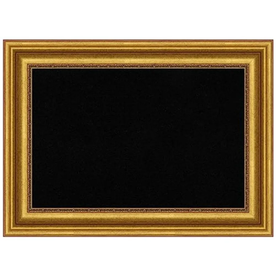 

Черная пробковая доска для стен 22x30, доска для заметок с золотой рамкой, средняя пробковая доска для офиса и дома, традиционный декор для организации пространства