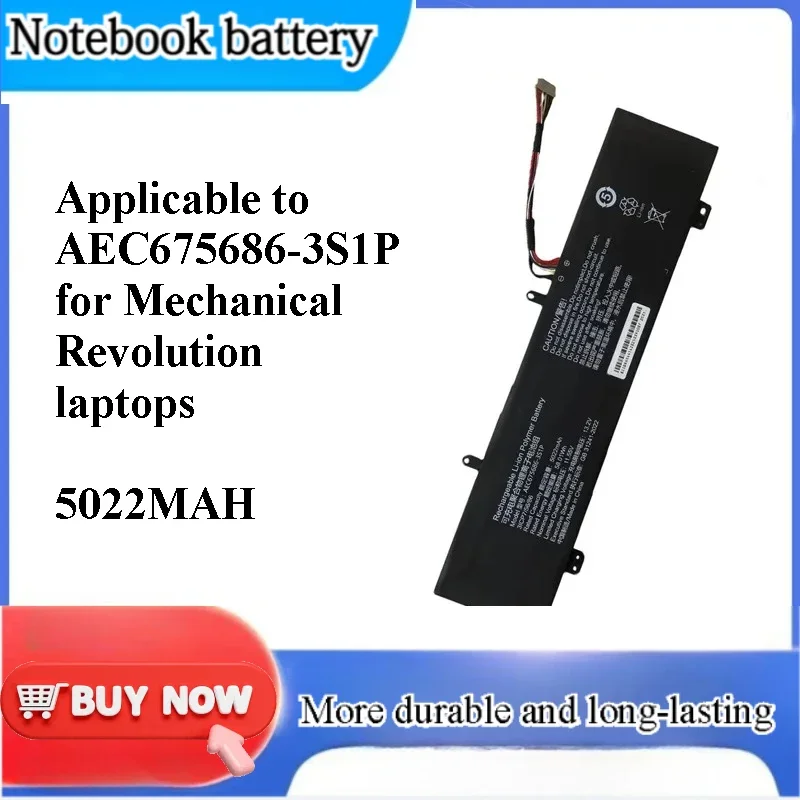 [NEW] for AEC675686-3S1P for Mechanical Revolution Notebook Battery 11.55V 5200mAh