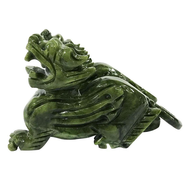 Qingyu Pixiu, Green Jade Carved and Polished Home Ornaments Attract Wealth and Ward Off Evil, Home Decoration Crafts