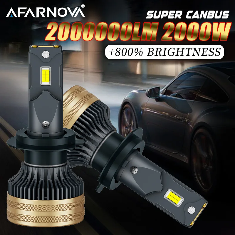 

2000W H7 H4 H11 LED Car Headlight High Power Super Canbus H1 H8 9005 9006 Turbo Lamp 6000K Car Light 12V For Car accessories ﻿