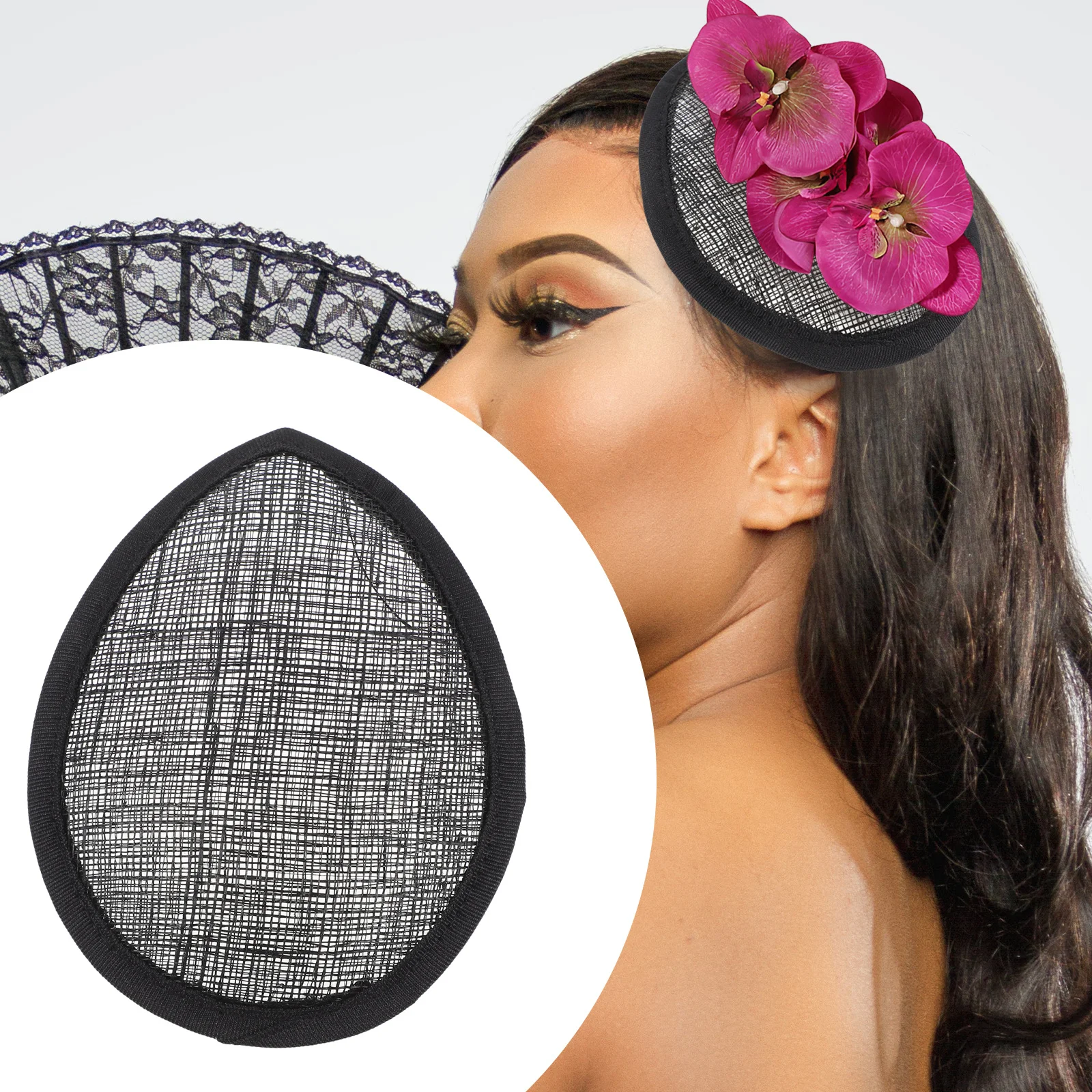 قطرة الماء قبعة قاعدة Diy بها بنفسك الكتان القبعات صنع دعم مكافحة ارتداء العملي غطاء الرأس الحرفية ملحق للنساء قبعات المواد