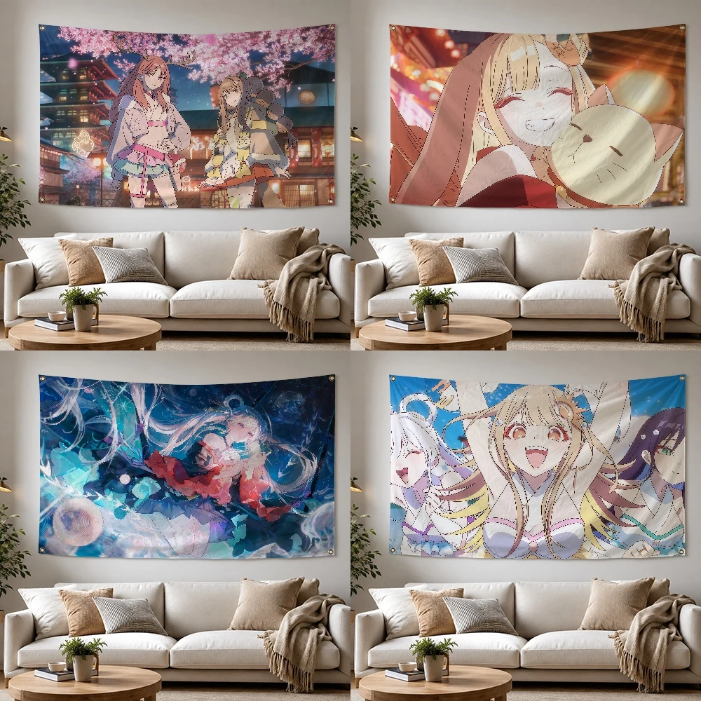 Anime C-Cosmic Princess Kaguya Outdoor Flag for Home Camping Party Club Decor Garden Yard Wall Hanging Banner