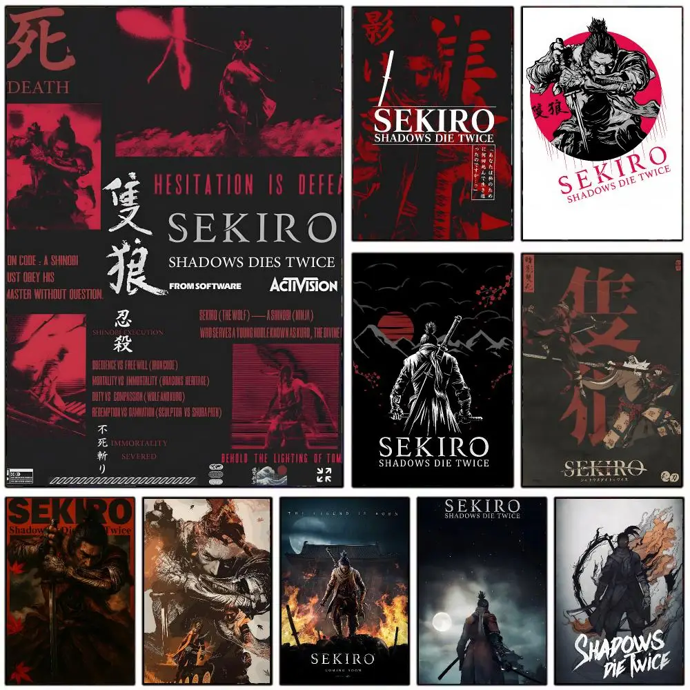 challenging game S-Sekiro Shadows Die Twice Poster Modern Home Decoration Interior Design & Contemporary Wall Art Collection