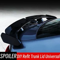 Car Styling Black Carbon Spoiler Wings DIY Refit Trunk Lid Universal For BMW Benz Audi Toyota Honda Kia Hyundai Opel Tesla VW MG
