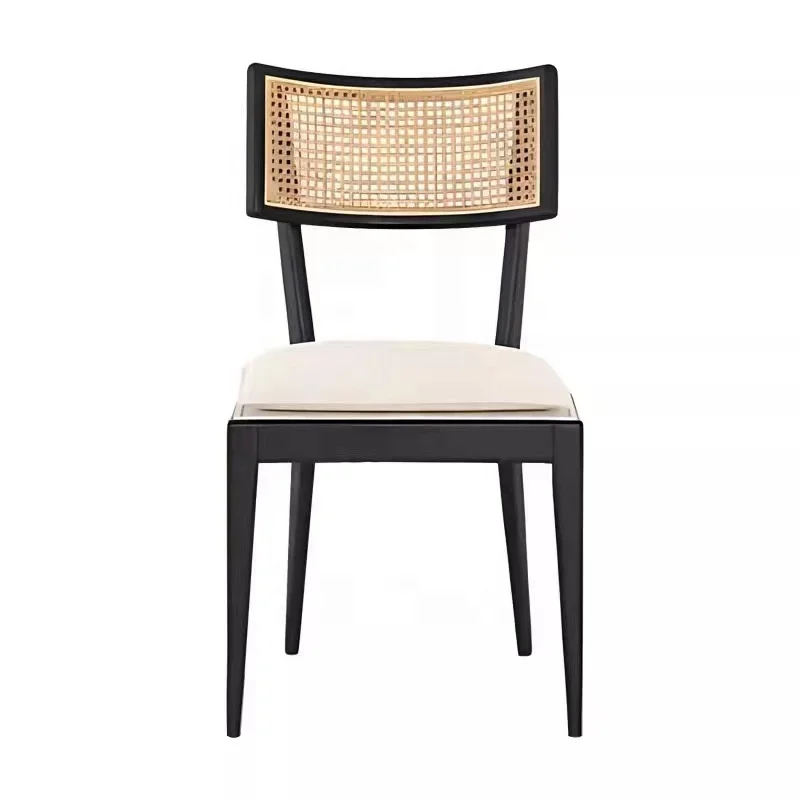 

Modern Furniture Elegant Grey Flax Fabric Restaurant Kitchen Dining Chair Upholstered Arm Chairs Luxury Dining Room Chairs