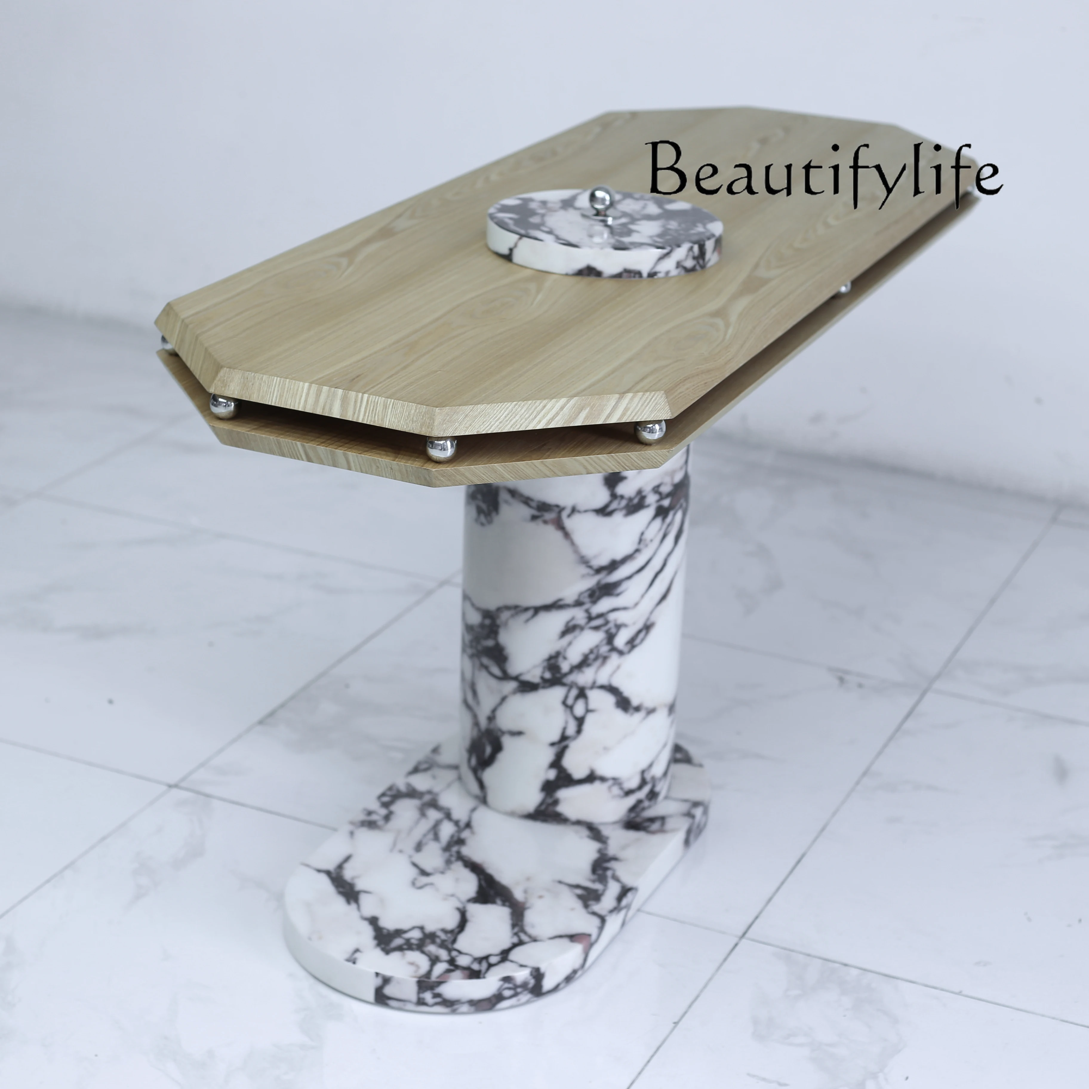 Italian floating desk premium marble retro French dining table solid wood writing table