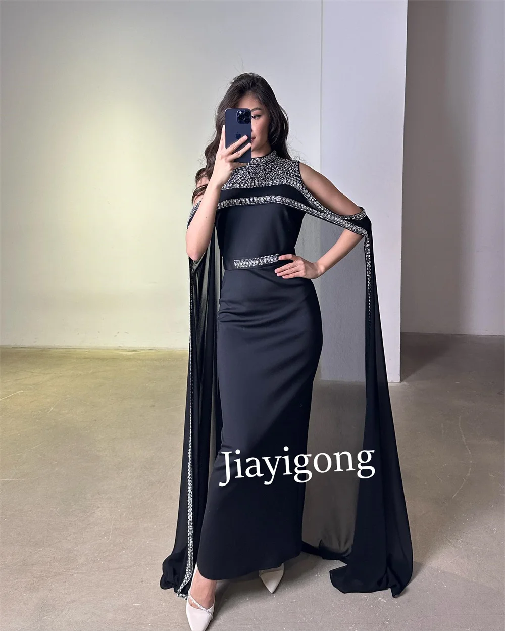 Customized Fashion Sequined Straight Jewel Midi Dresses Bespoke Occasion Dresses Exquisite Chinese Style