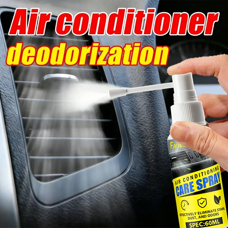 Farienne Car Air Conditioner Cleaner Spray 60ml Foam Vent Duct Deep Cleaning No-Rinse Deodorizer Mold Remover