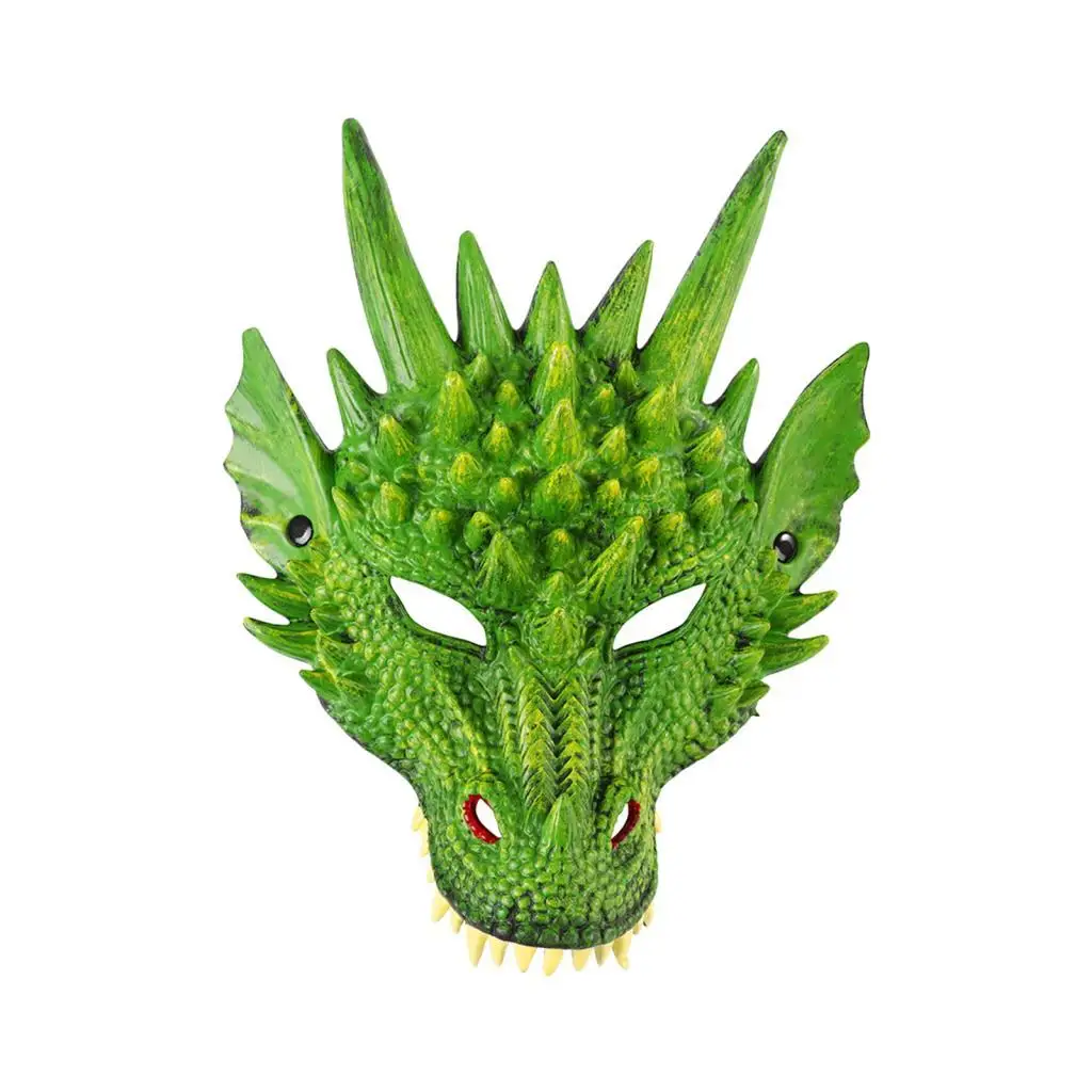 Dragon Head Cover Halloween Scary Face Mask Realistic Cosplay RP Foam for Festivals Ladies Costume