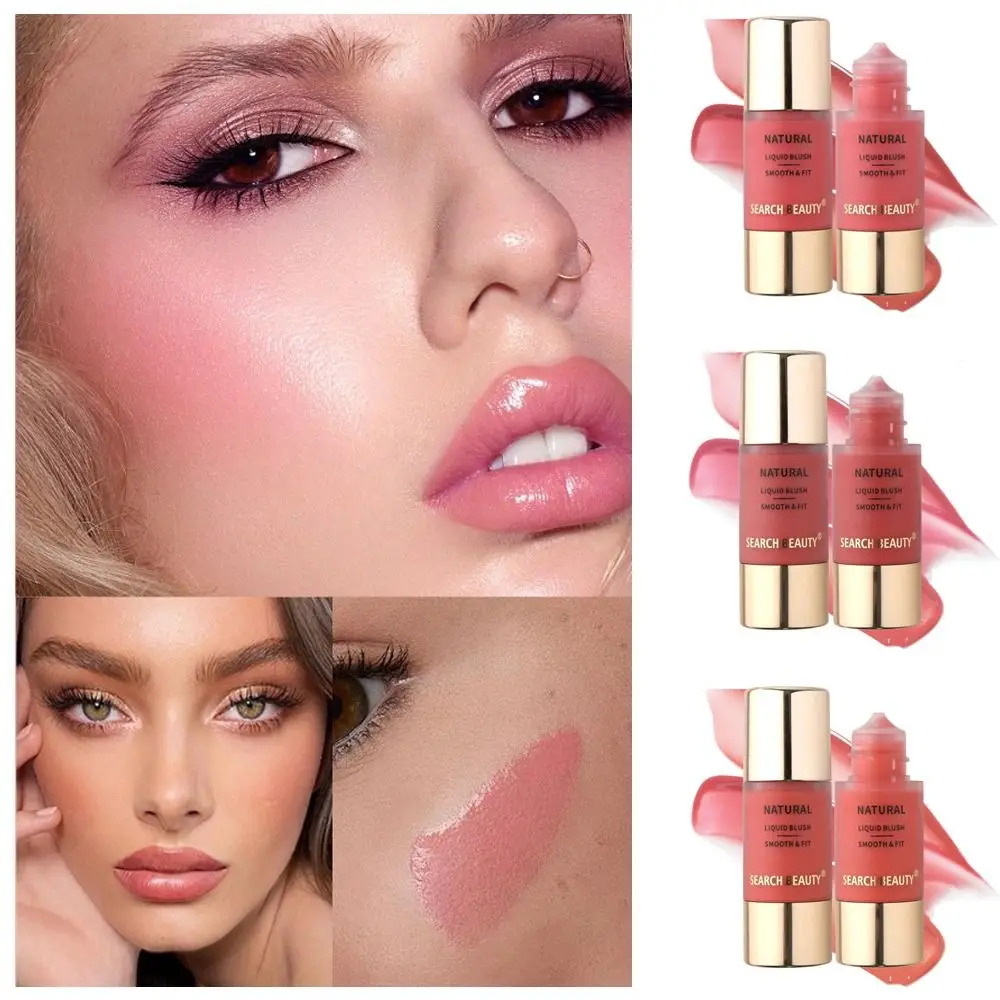 

3 Colors Liquid Blush Instantly Hydrating Moisturizing Cheek Liquid Blush Cream Color Enhancing Waterproof Eye Shadow