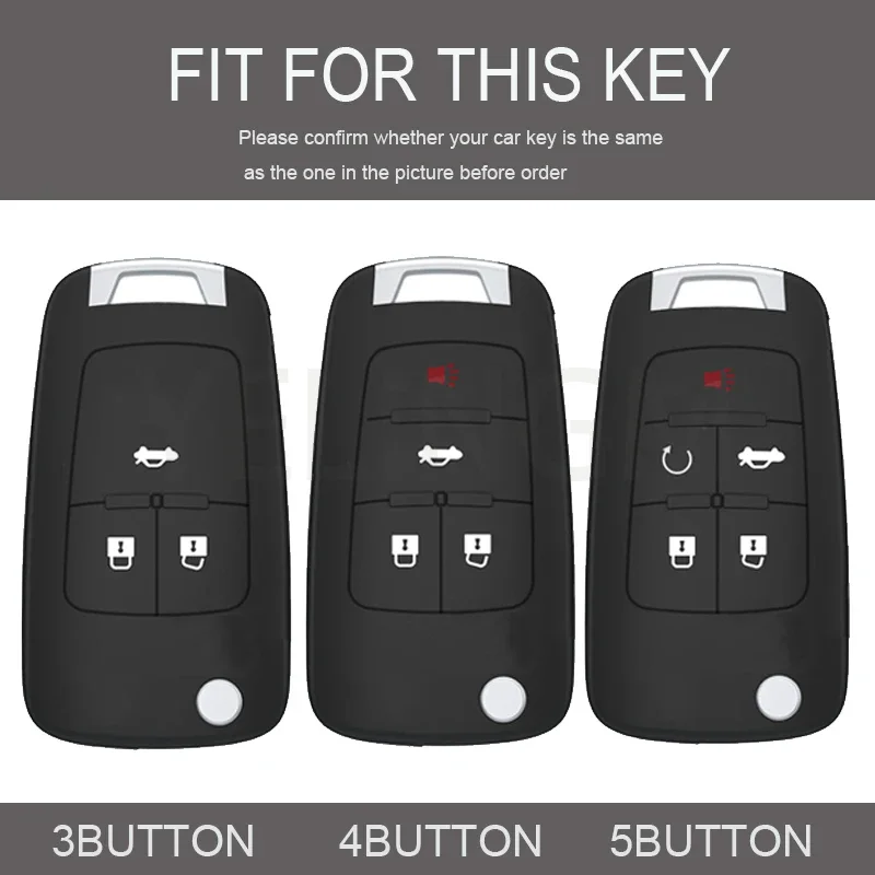 3/4/5 BTN Soft TPU Car Key Case for Buick/Opel for Chevrolet Cruze Epica Lova Camaro Impala Aveo Malibu Sail Orlando Keychain