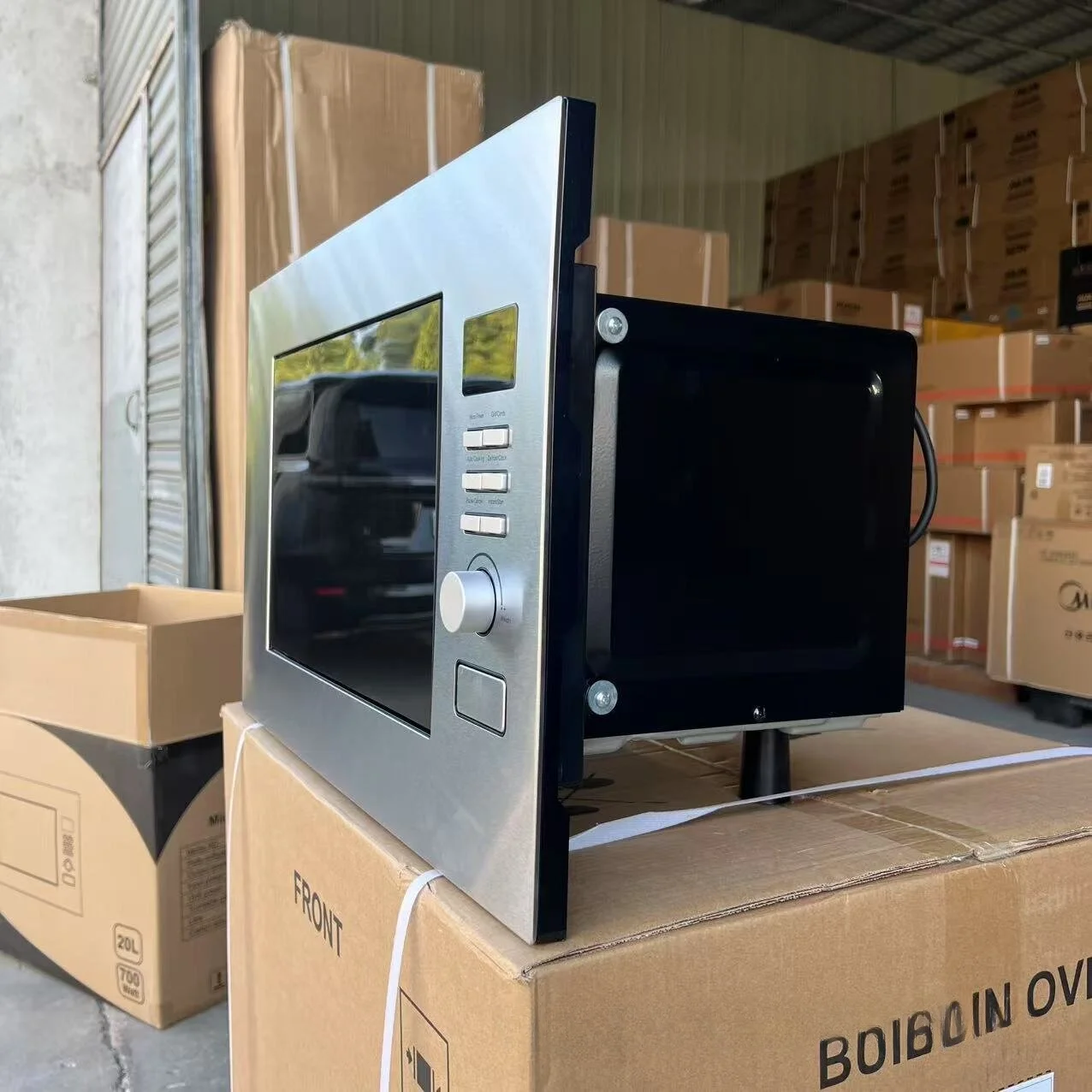 

Встраиваемая бытовая микроволновая печь из нержавеющей стали на 20 л с английским ЖК-дисплеем, многофункциональная