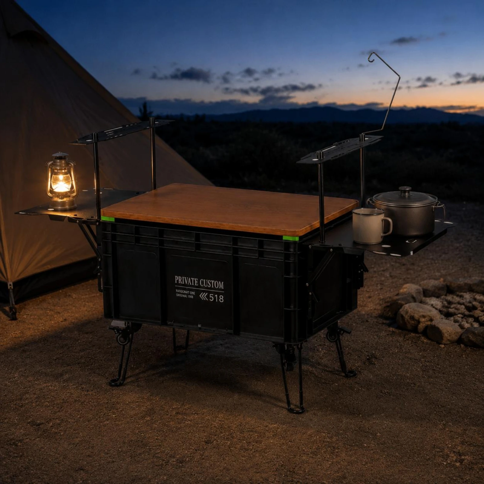 

Camping Storage Box DIY Setup Camping Utility Box 1 Piece Modular Design Multi-Purpose for Outdoor Lovers