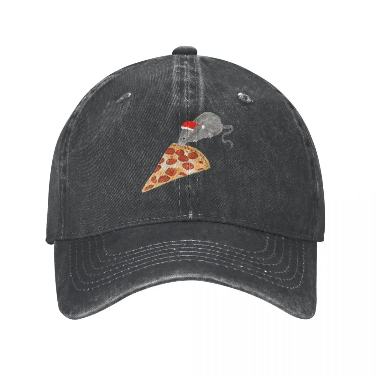 

A Very NYC Christmas - Pizza Rat Baseball Cap Ball Cap Hats Baseball Cap Trucker Cap Hat Male Women'S