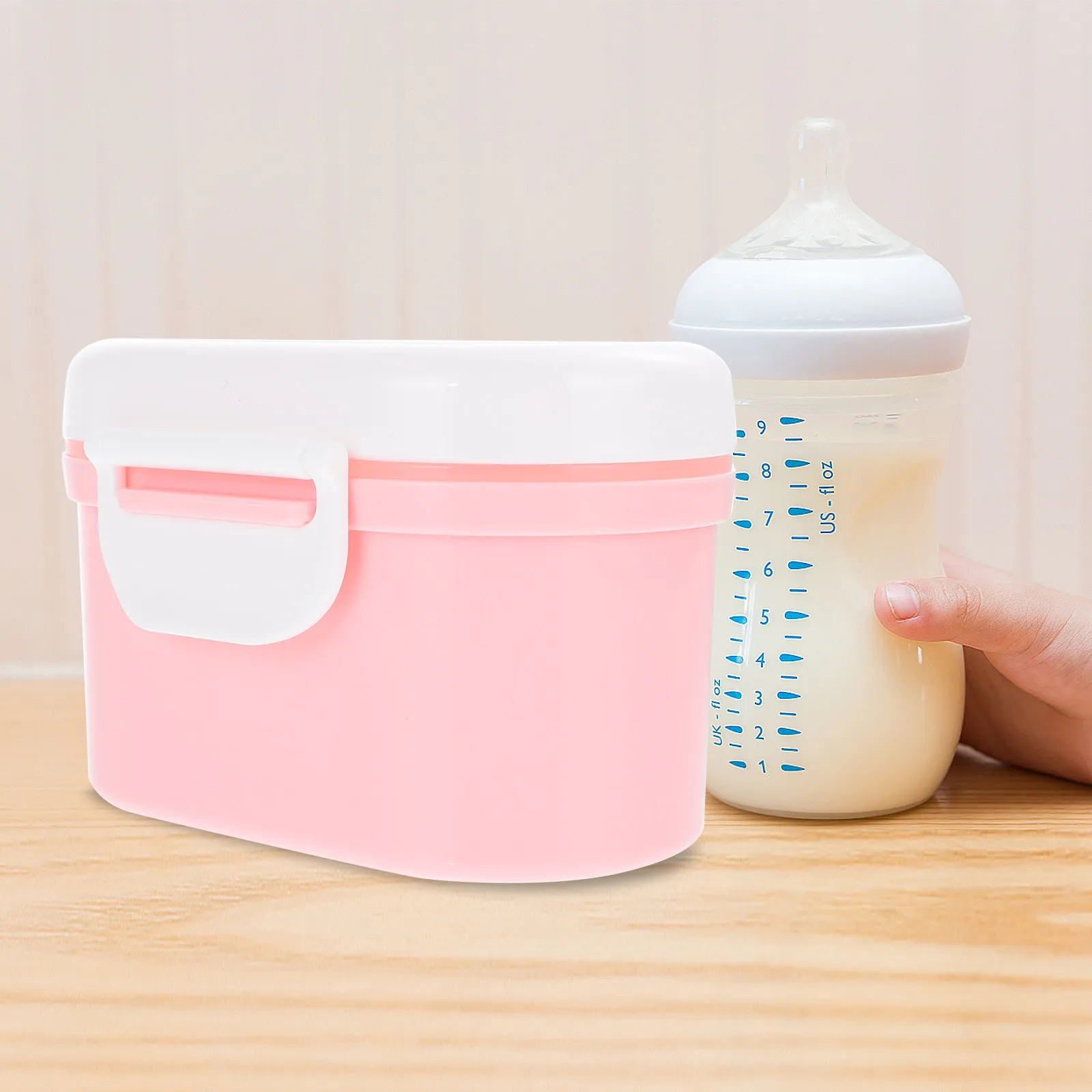 

Baby Formula Dispenser Portable Double Layer Leakproof Milk Powder Storage Container Travel Baby Food Box Milk Powder Holder